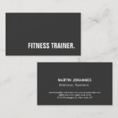 Unieke trainer voor speciale grijze fitness visitekaartje (Voorkant / Achterkant)