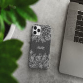 Unieke Transparante Faux Bloemen Kant Gepersonalis Case-Mate iPhone Case