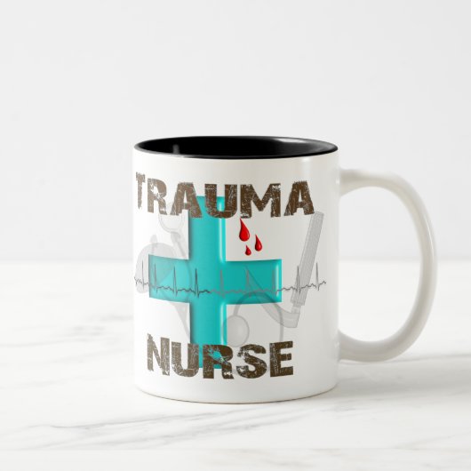 Unieke trauma's, T-shirts en cadeautjes Tweekleurige Koffiemok (Rechts)