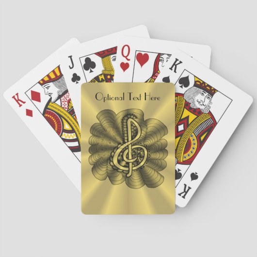 Unieke Treble Clef Music Art Speelkaarten (Achterkant)