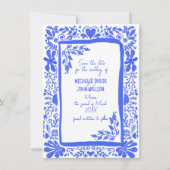 Unieke Trendy Blue Doodle Hand getekend Save the D Kaart (Voorkant)