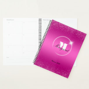 Unieke Trendy Glitter Glam Luxe Girly Monogram Planner