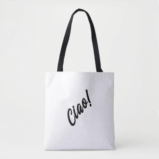 Unieke Trendy Italië Groet Ciao Tote Bag (Voorkant)