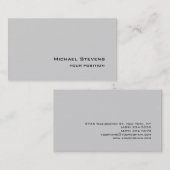 Unieke Trendy Light Grey Professional Visitekaartje (Voorkant / Achterkant)