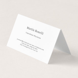 Unieke trendy minimalistische consultant arts visitekaartje