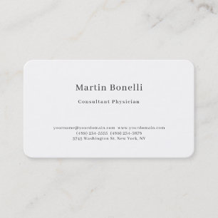 Unieke trendy minimalistische consultant arts visitekaartje