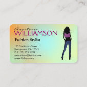 Unieke Trendy Mode Model Stylist Designer Visitekaartje (Achterkant)