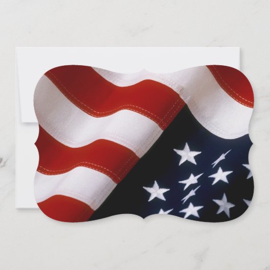 Unieke, trendy USA vlag Wedding Save the Date (Achterkant)