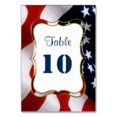 Unieke, trendy USA vlag Wedding Table Numbers Kaart (Achterkant)