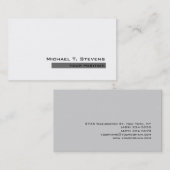 Unieke Trendy Wit Grijs Professioneel Modern Visitekaartje (Voorkant / Achterkant)