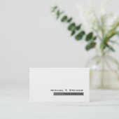 Unieke Trendy Wit Grijs Professioneel Modern Visitekaartje (Staand voorkant)