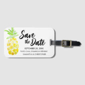 Unieke Tropische Bestemmingsweddenschap Opslaan da Bagagelabel (Voorkant (horizontaal))