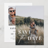 Unieke Trouw Save The Date Foto Kaart (Voorkant / Achterkant)