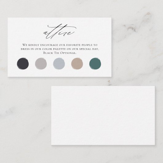 Unieke trouwgast jurk code informatiekaartje (Voorkant / Achterkant)