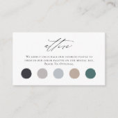 Unieke trouwgast jurk code informatiekaartje (Voorkant)