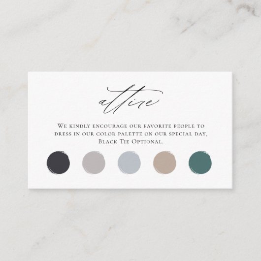 Unieke trouwgast jurk code informatiekaartje (Voorkant)