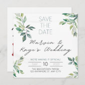 unieke trouwkaart Save The Date Kaart (Voorkant / Achterkant)