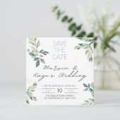 unieke trouwkaart Save The Date Kaart (Staand voorkant)