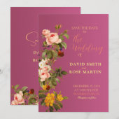 Unieke trouwkaarten om het toneel te zetten kaart (Voorkant / Achterkant)