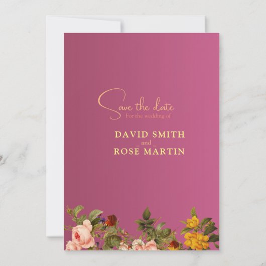 Unieke trouwkaartkaarten om het toneel te zetten kaart (Achterkant)