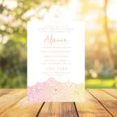 Unieke Tuin Scene Artiest Verjaardag Coral Peach Kaart