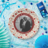 Unieke Tulp Bloem Vintage Bruiloft Papieren Bord (Feest)