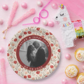 Unieke Tulp Bloem Vintage Bruiloft Papieren Bord (Feest)