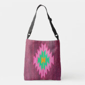 Unieke Turkse Aztec Rug Kilim Crossbody Tas (Achterkant)