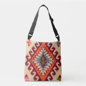 Unieke Turkse beige Kilim Rug Crossbody Tas (Voorkant)