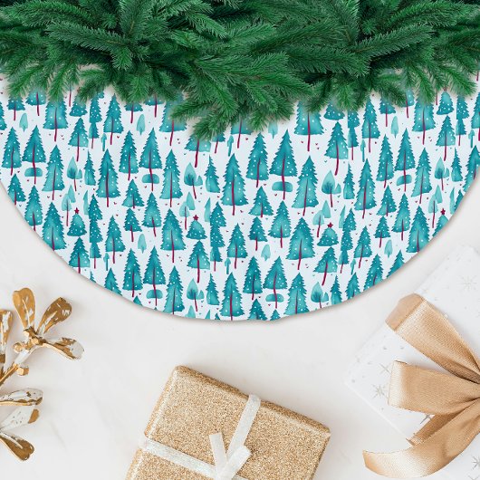 Unieke turquoise kerst waterverf kerstboom rok