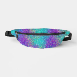 Unieke turquoise naar paarse verloop glitters  heuptasje