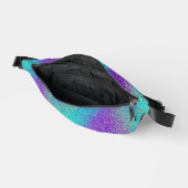 Unieke turquoise naar paarse verloop glitters heuptasje (Open)