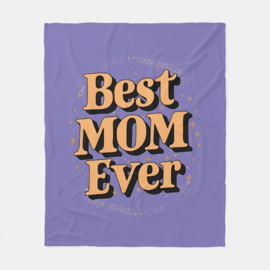  Unieke Typografie Beste Moeder Ooit Fleece Deken (Voorkant)