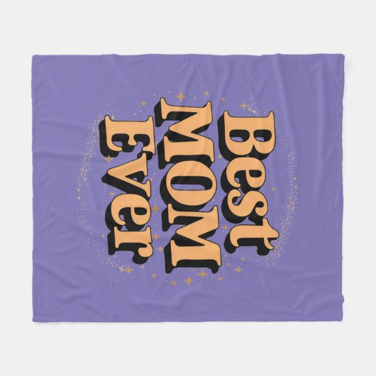  Unieke Typografie Beste Moeder Ooit Fleece Deken (Voorkant (Horizontaal))