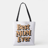 Unieke Typografie Beste Moeder Ooit Tote Bag (Achterkant)