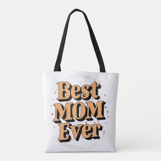  Unieke Typografie Beste Moeder Ooit Tote Bag (Achterkant)