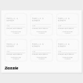 Unieke Typografie Black White Packaging Candle Vierkante Sticker (Vel)