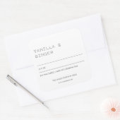 Unieke Typografie Black White Packaging Candle Vierkante Sticker (Envelop)