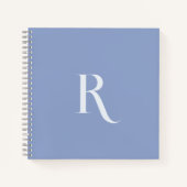 Unieke typografie Monogram Initiaal Clean Blue Notitieboek (Voorkant)