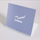 Unieke typografie Monogram Initiaal Clean Blue Notitieboek