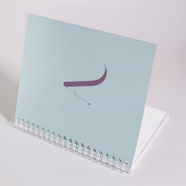 Unieke typografie monogram initiaal paars & blauw notitieboek