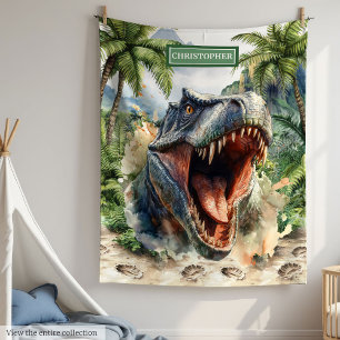 Unieke Tyrannosaurus Deken Aangepaste Naam voor Ki