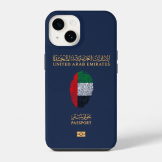 Unieke UAE Travel Passport Print Souvenir iPhone 14 Hoesje