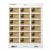 Unieke Uil Halloween thema artsy custom adres Etiket (Full Sheet)