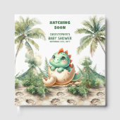 Unieke Uitkomen Binnenkort Dinosaurus Baby Boy Kee Gastenboek (Voorkant)