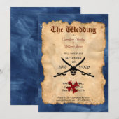 Unieke uitnodigende uitnodiging van de Pirate Skul (Voorkant / Achterkant)