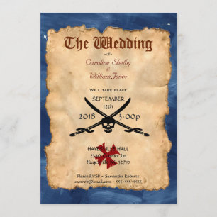 Unieke uitnodigende uitnodiging van de Pirate Skul