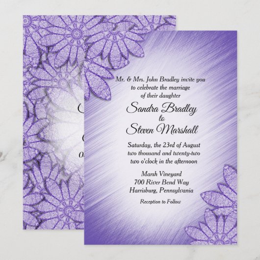 Unieke uitnodiging tot het indienen van een huweli (Voorkant / Achterkant)