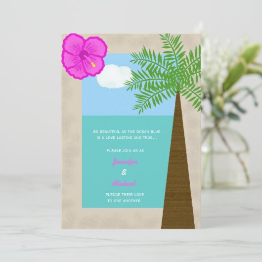 Unieke uitnodiging tot het indienen van tropische  (Staand voorkant)