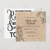 Unieke uitnodiging voor bruiloft (Voorkant / Achterkant)